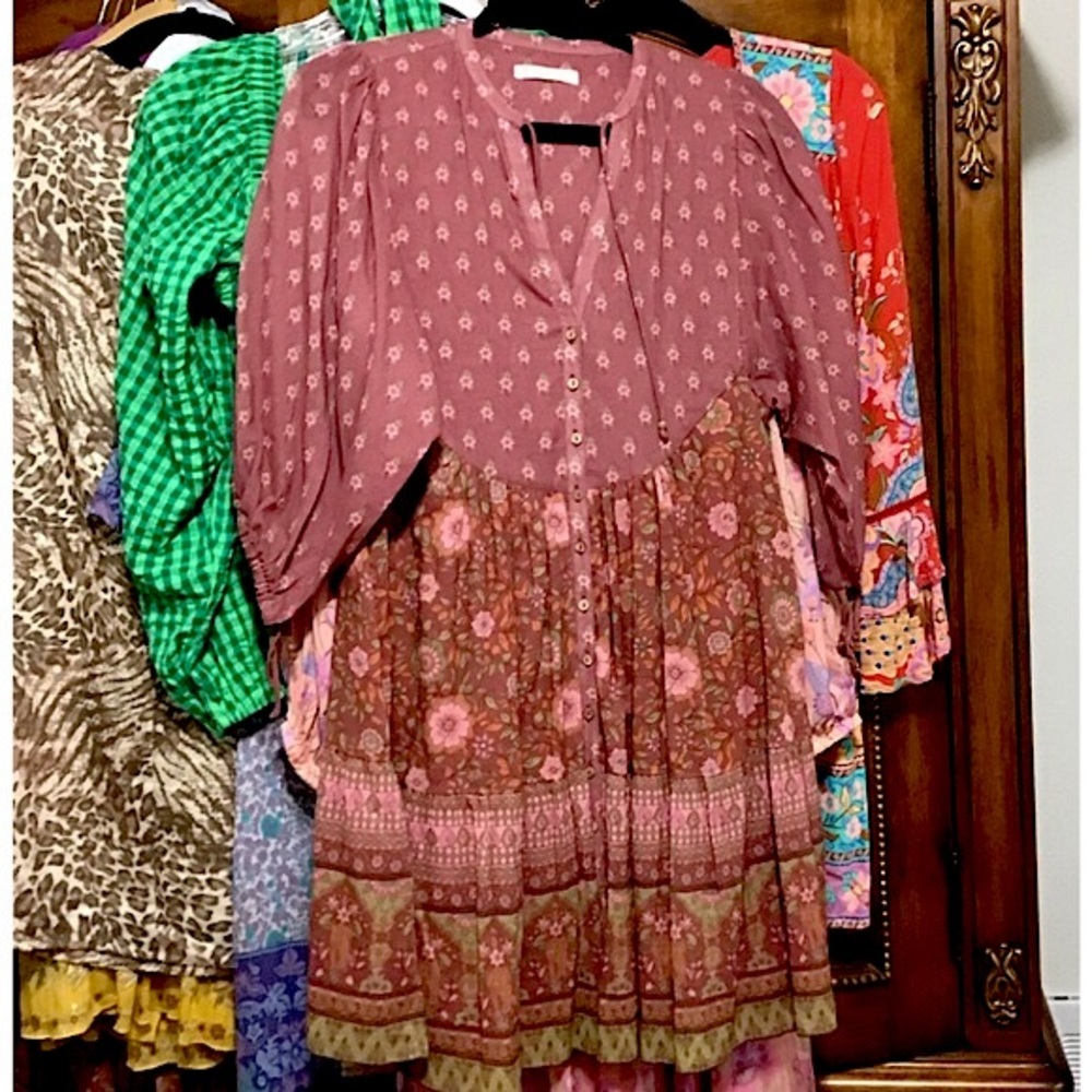 Spell Utiopa Minidress in Berry Sz Med